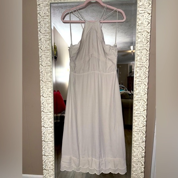 Elliatt • Revolve • Elation Taupe Halter Backless Midi Dress - Picture 3 of 16